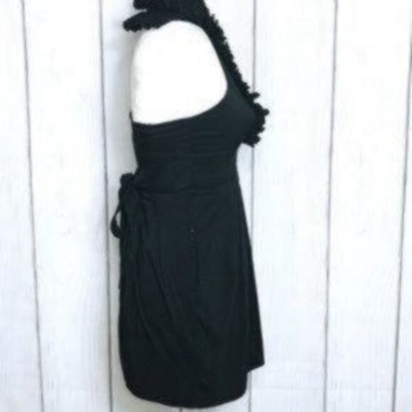BCBGMaxAzria Sexy Black Halter Ruffle Mini Dress. Make Offer! - Picture 2 of 2